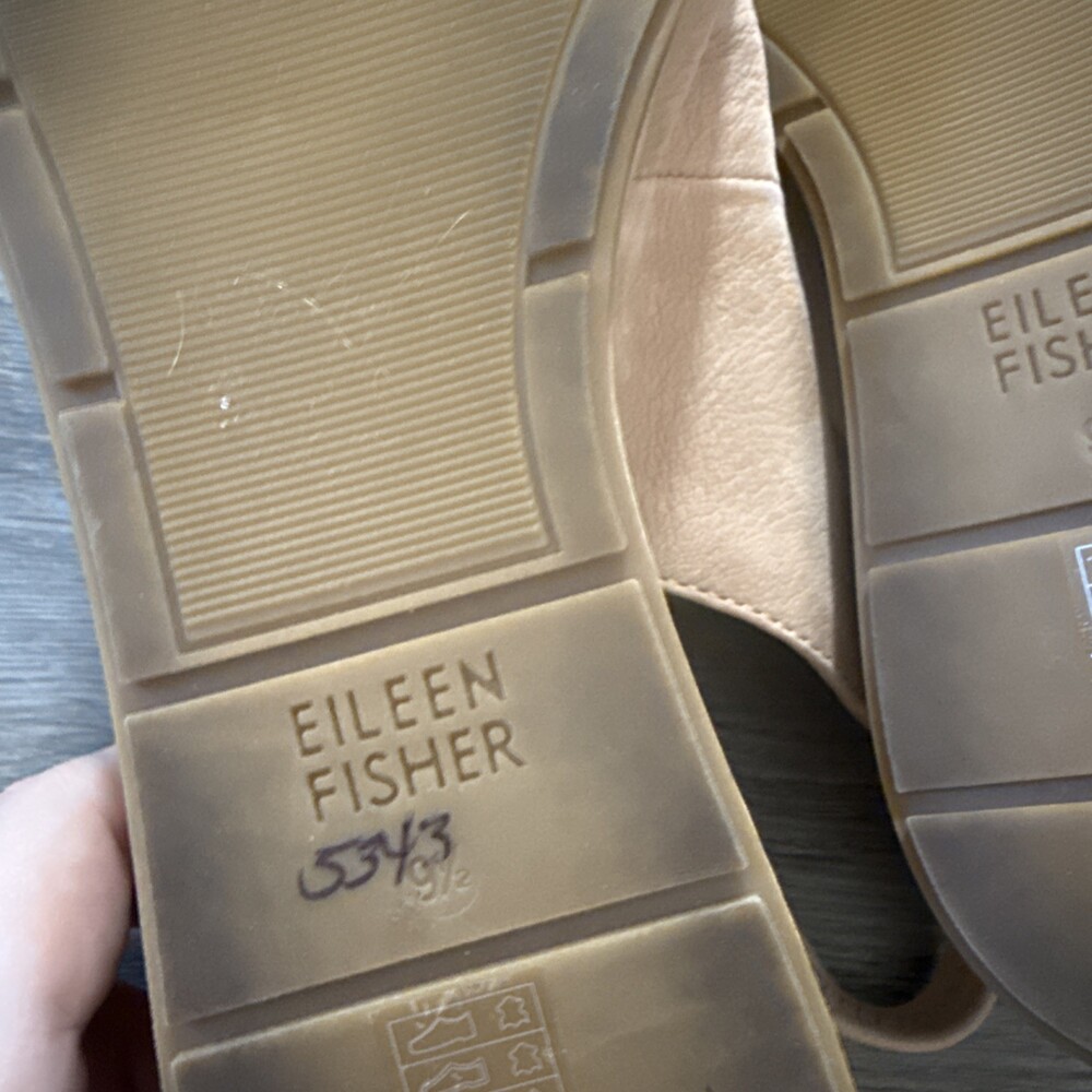 Eileen Fisher Gatwick Nubuck Slingback Block Heel Pumps Size 9.5 - Picture 5 of 8